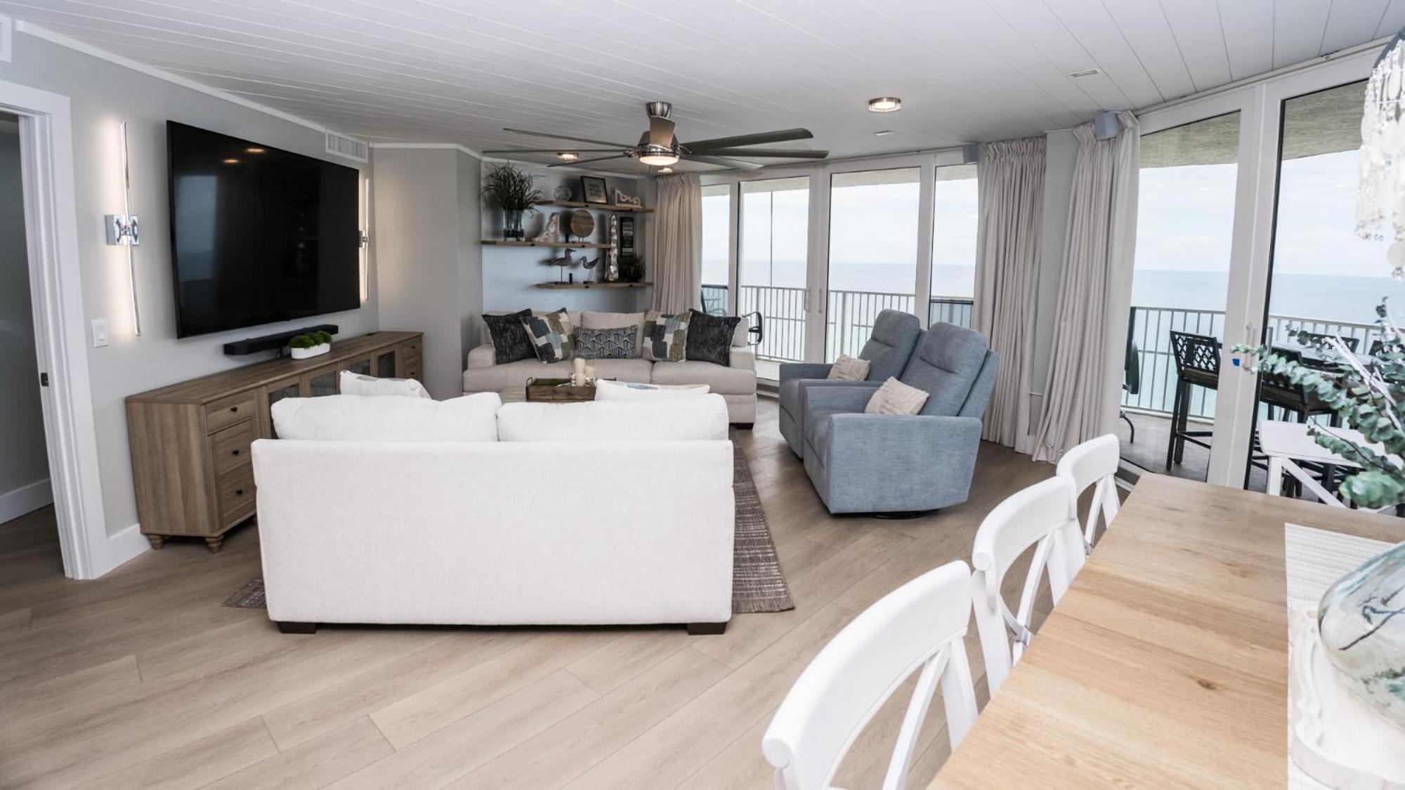 New Rental - 3Br 3Ba Corner Beachfront - 2024 Remodel - 3 Pools, Tiki Hut, Gym, Tennis Panama City Beach Exterior foto